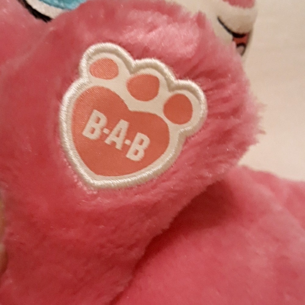 Build-A-Bear x Shopkins D'Lish Bear Pink Plush Stuffed Animal Blue Eyes - Picture 4 of 11